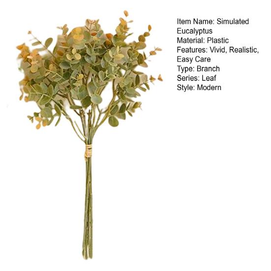 Красивый искусственный эвкалипт, устойчивый к ультрафиолетовому излучению, вечный DIY