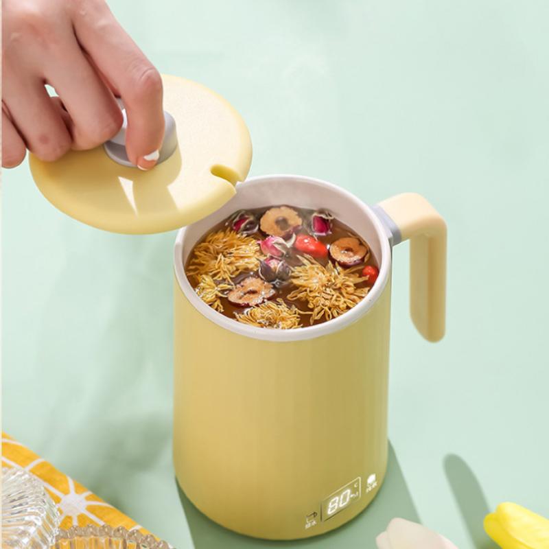 Мини-чашка для воды с электрическим подогревом из нержавеющей стали, многофункциональная чашка для здоровья, чашка с антипригарным покрытием, бытовой электрический чайник для тушения