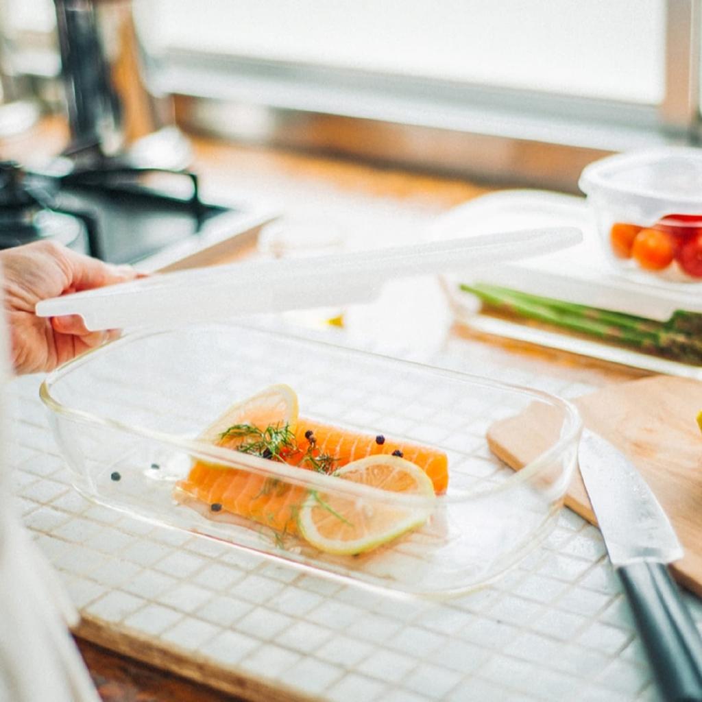 Hario Сделано в Японии Стеклянный контейнер для хранения квадратный 900 мл BUONO kitchen Set of 6 Clear Heatresistant KSTL-90-TW