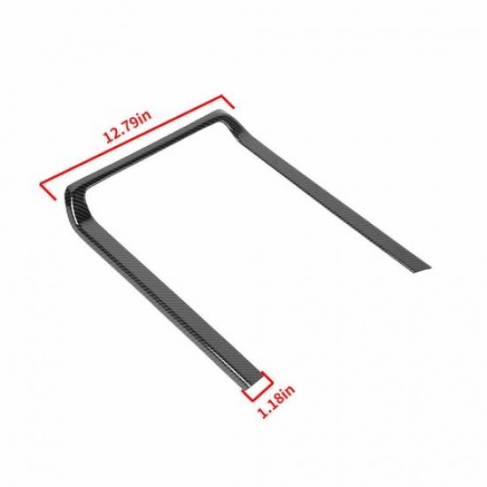 For 14-18 Chevy Silverado GMC Sierra Interior Cup Holder Frame Trim Carbon Fiber