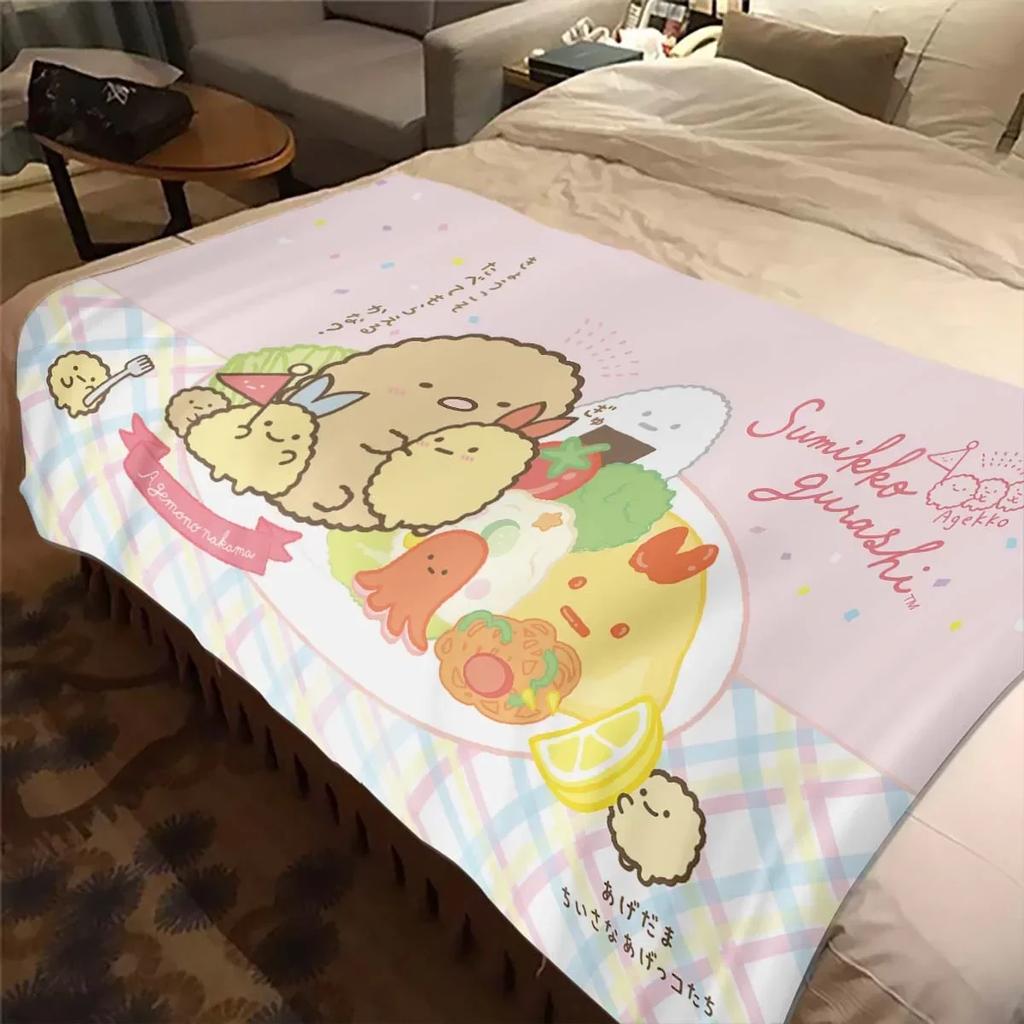 Милое Фланелевое Пледное Одеяло Sumikko Gurashi Ультра Мягкое Тонкое Одеяло Покрывала для Гостиной Спальни Дивана Офиса Теплое Одеяло