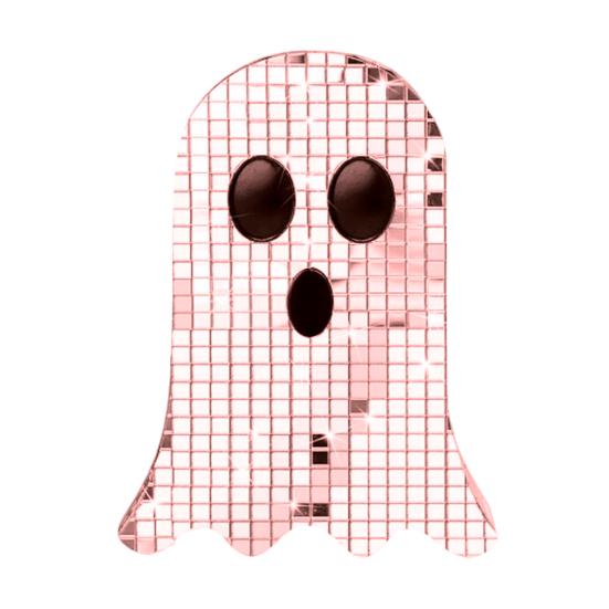 Disco Ghost Statue Shiny Mirror Ghost Figurine Dazzling Reflective Ghost Ornament for Home Parties Bars Halloween Decoration