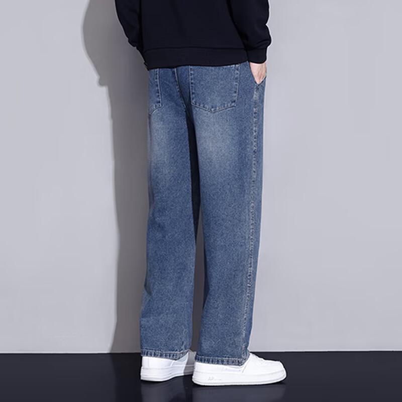 VUUG Мужские джинсы из денима прямого кроя в американском ретро-стиле