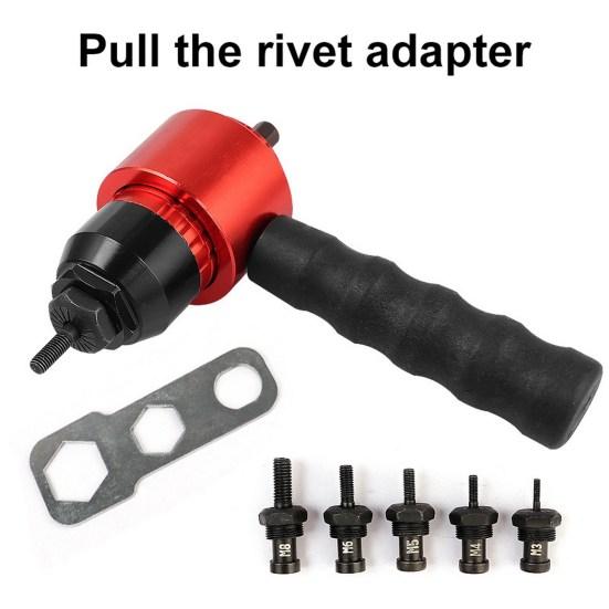 1 Set Riveter Adapter Anti-rust High Hardness Professional Clutch Type Hand Automatic Nut Tool Hardware Tools