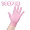 20/50/100PCS Pink Nitrile Gloves Household Cleaning Nitrile Gloves Kitchen Cooking Petcare Beauty Nail Multifunctional Tool