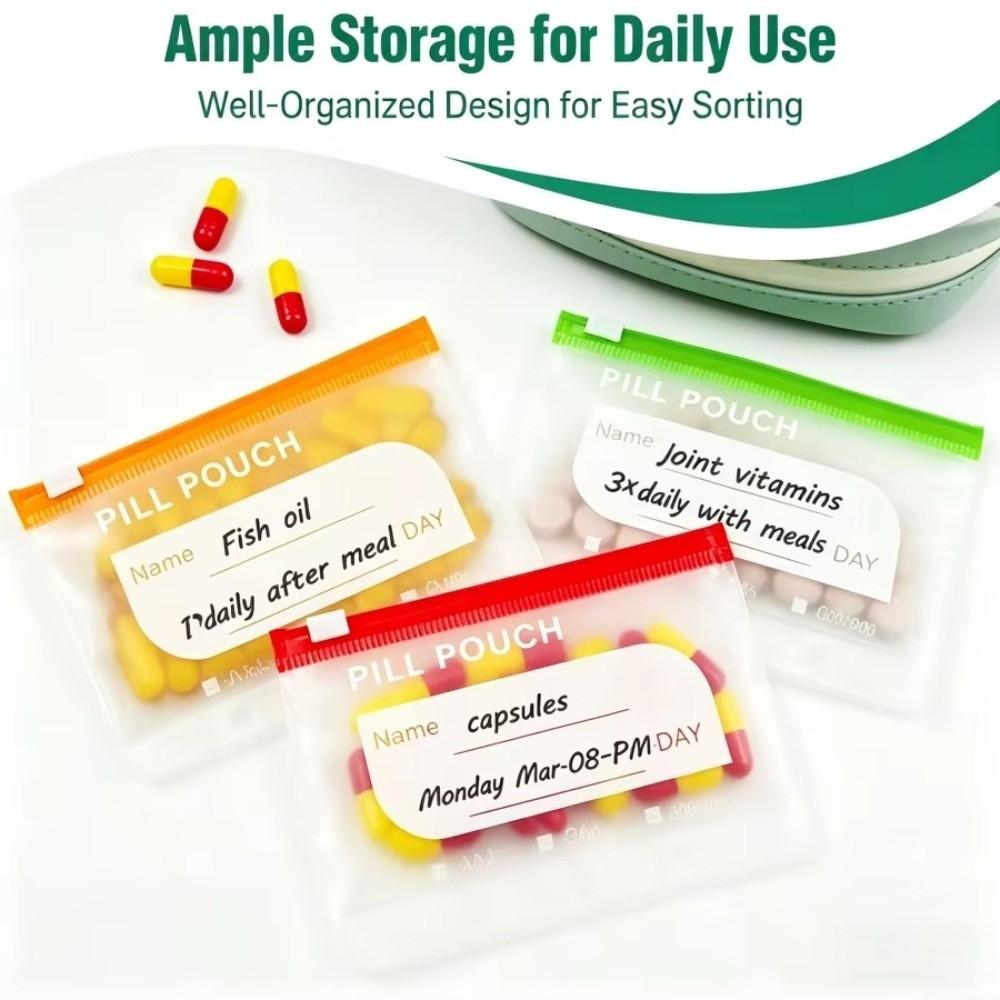 7/14PCS BPA-Free Weekly Pill Organizer Waterproof Pill Pouch Set Vitamin Storage Holder Outdoor Use