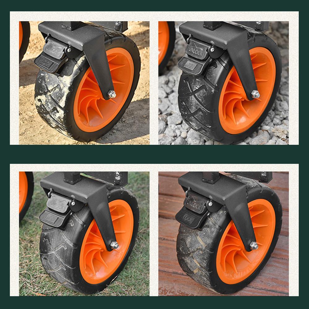 Портативная бытовая тележка для кемпинга, складная многофункциональная корзина для покупок большой емкости 150 л