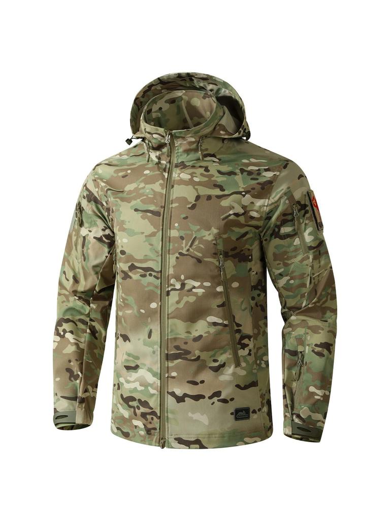 Men's Spring & Autumn Tactical Camouflage Suit: Outdoor, Water-Repellent, Wear-Resistant, Dirt-Resistant, Breathable, Multi-Pocket Workwear