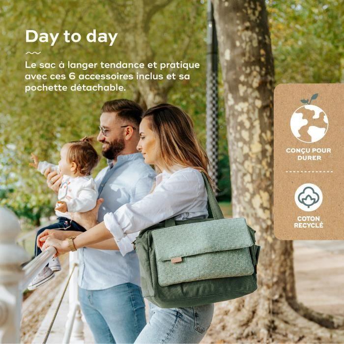 Babymoov Sac (à langer) Day to Day - Tendance et Fonctionnel, Capacité 23L, Nombreuses poches, 6 Accessoires inclus, Abstract