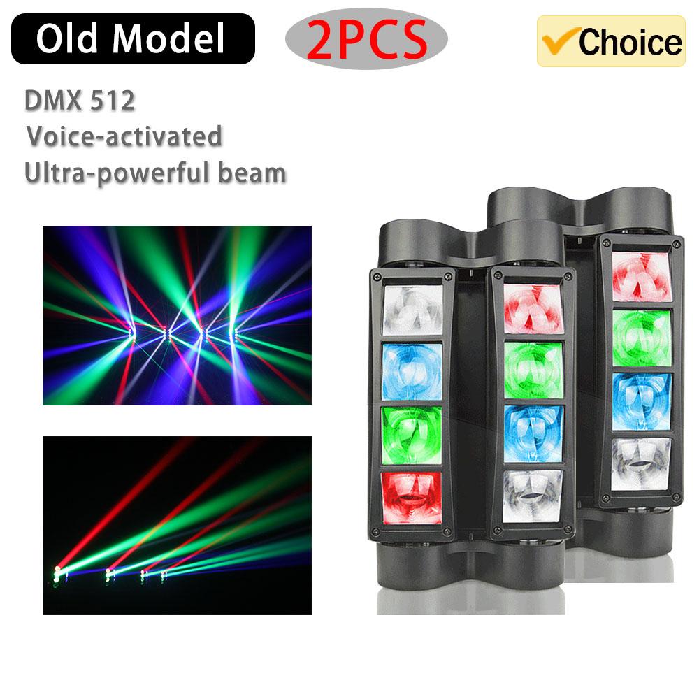 2025 Новые светодиодные микро 8x5 Вт паучьи огни DMX512 DJ сценическая лампа диско бар вечеринка RGBW окружающий движущийся луч KTV лампы трясущийся луч свет