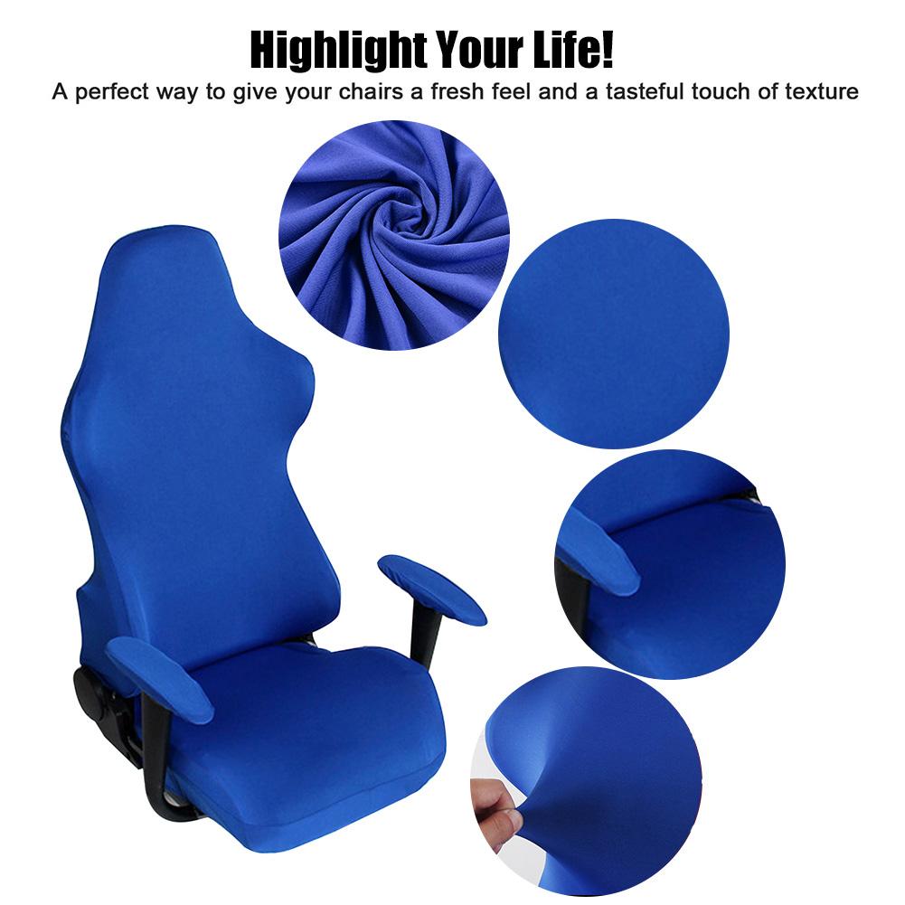 Чехол для игрового кресла, пылезащитный, однотонный, эластичный, для офисного компьютерного кресла, с подлокотником, защитная ткань на 360 градусов