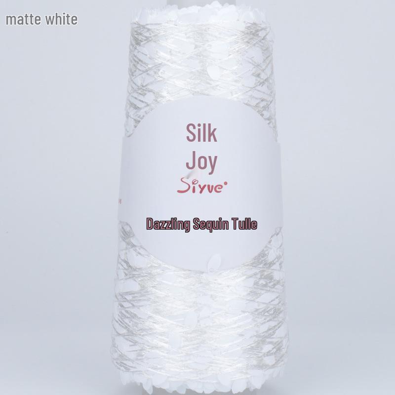 Siyue Silk Color Point Yarn: Dazzling Sequin Wool with Water Drop Sequins for DIY Hand Knitting