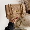 Suede Bag Women's 2025 New High-end Retro Diamond Chain Single Shoulder Underarm Bag Crossbody Small Square Bag