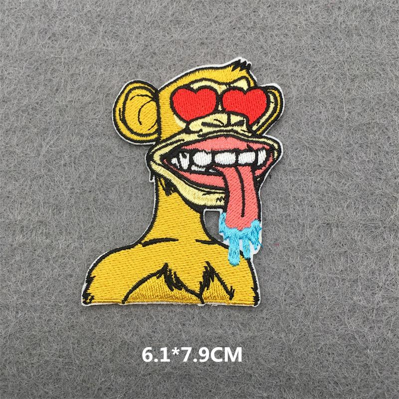 Панк-патчи с вышивкой пламени для одежды, страшные черепа, термонаклейки на одежду, вышитый значок-наклейка для куртки