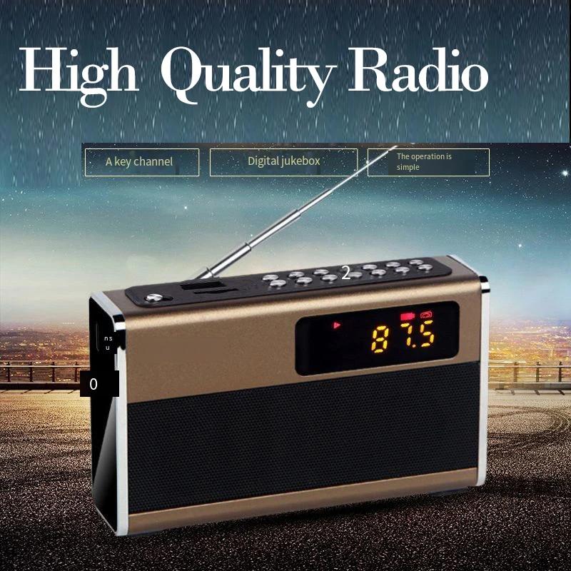 Retro Mini FM Radio Portable Radio Receiver Bluetooth Speaker With Built-in Speaker Band Gift For The Elderly