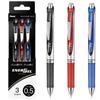 Гелевая шариковая ручка Pentel EnerGel, 0,5 мм, набор из 3 цветов, BLN75Z-3STH
