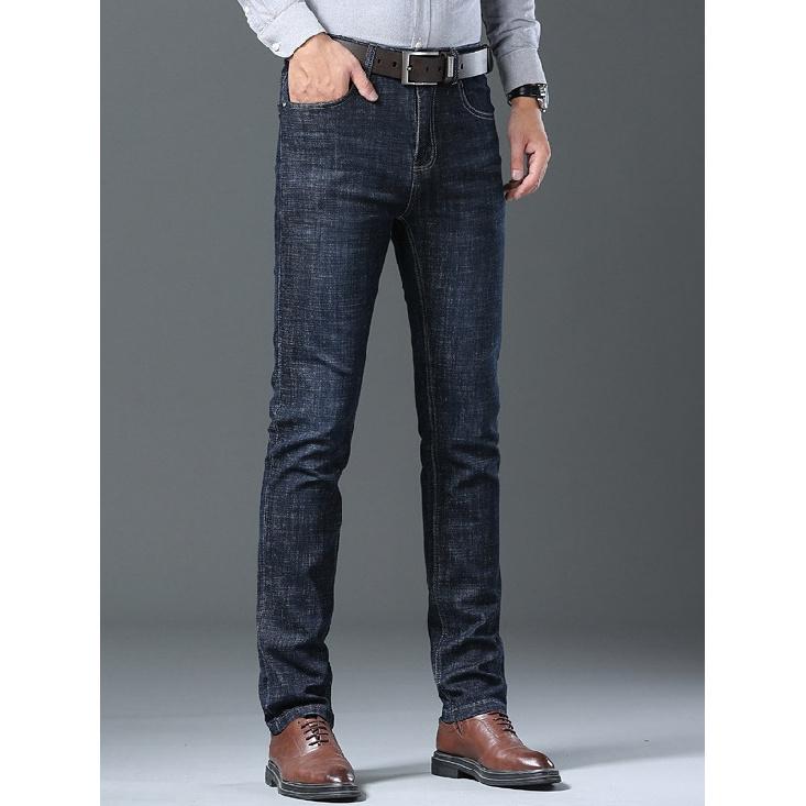 Summer Thin Jeans Men'S Straight Leg Loose Business Casual Pants