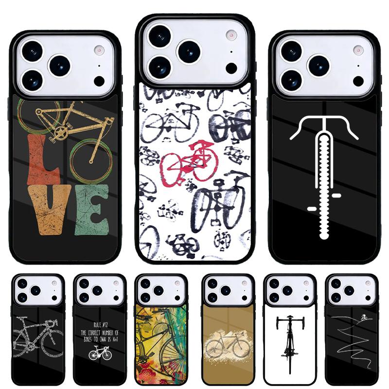 Bike Cycling Phone Case for iPhone 17 16 15 14 13 Pro Max Back Cover for 12 11 Pro Coque