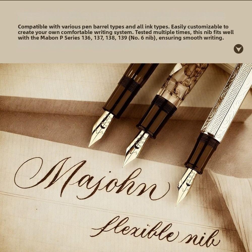Threaded Feed Section Calligraphy Pen Nib Elastic Replacement Nib Calligraphy Practice