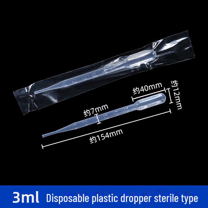 100-pack Disposable Plastic Graduated Pipettes: 3ml, 2ml, 1ml, 5ml.