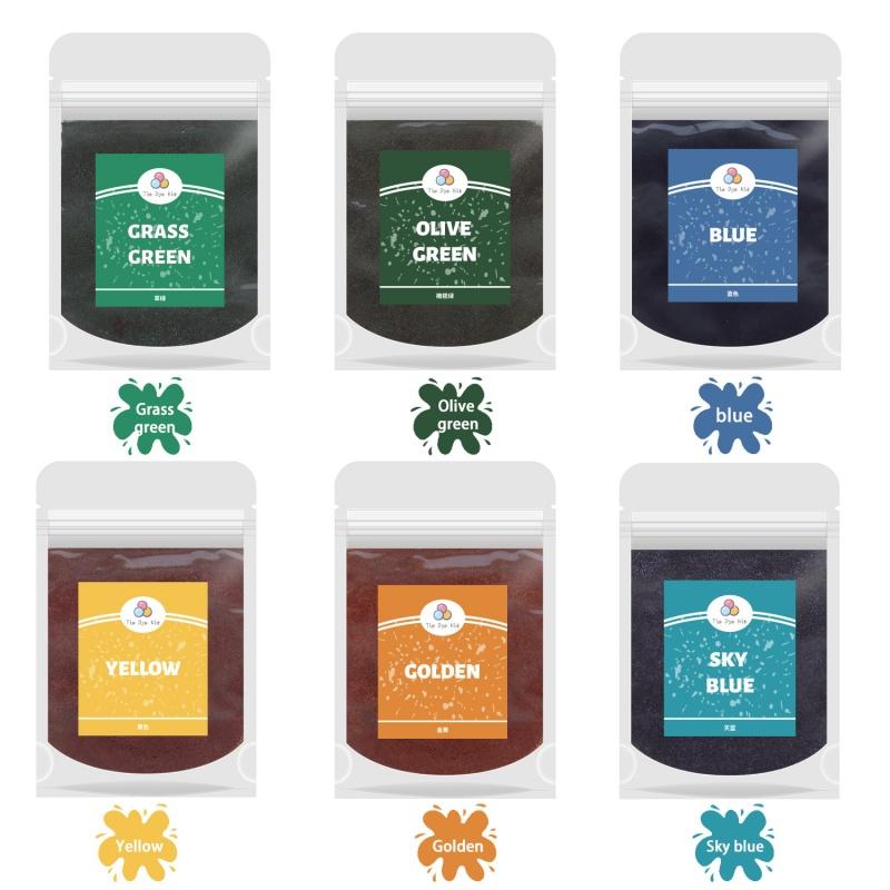 10g 24 Colors Fabric Dye Clothing Refurbished Coloring Agent Cotton Linen Jeans Canvas Pigment Home Tie-Dye Handmade Supplies