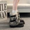 Зимние теплые ретро шерстяные плюшевые сноубутсы женские уродливые милые на мягкой подошве короткие ботинки ботинки Мартин 66666