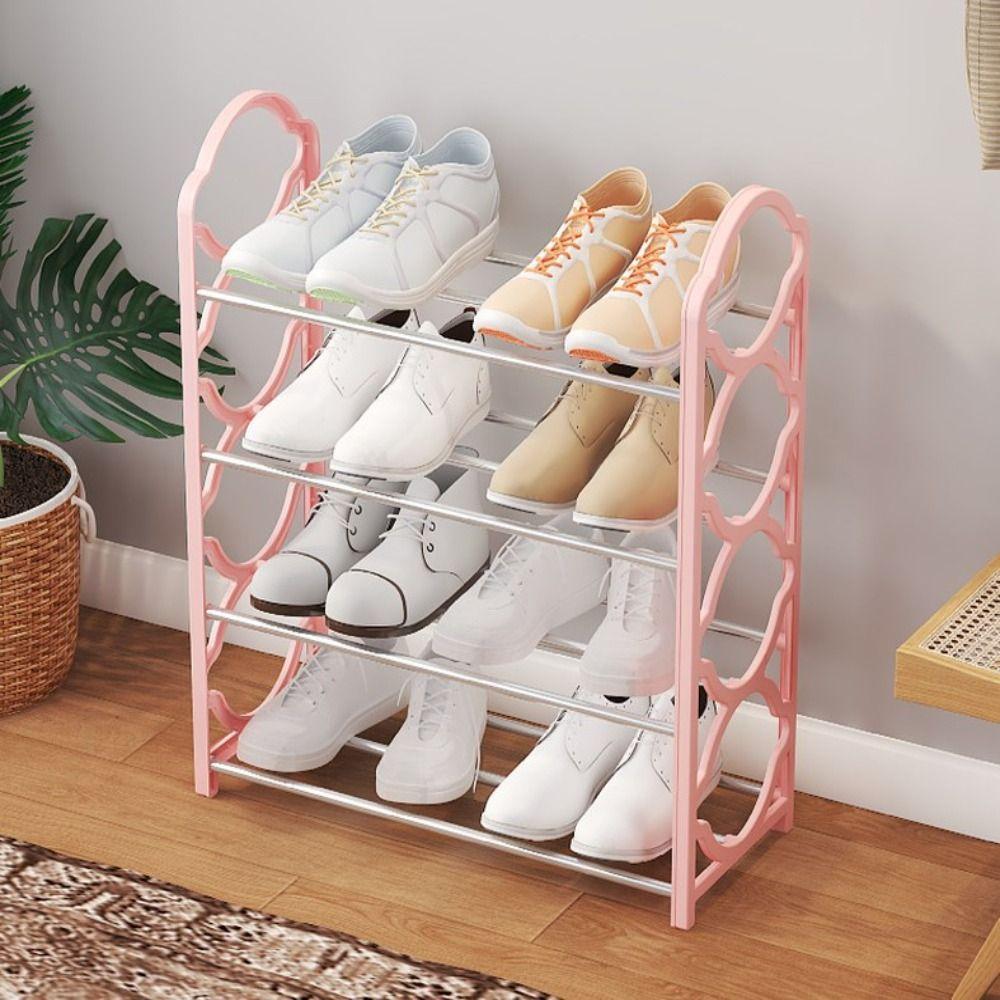 4-слойная полка для обуви Simple Style Shoes Organizeroe Rack Accessories Shoe Cabinet Door