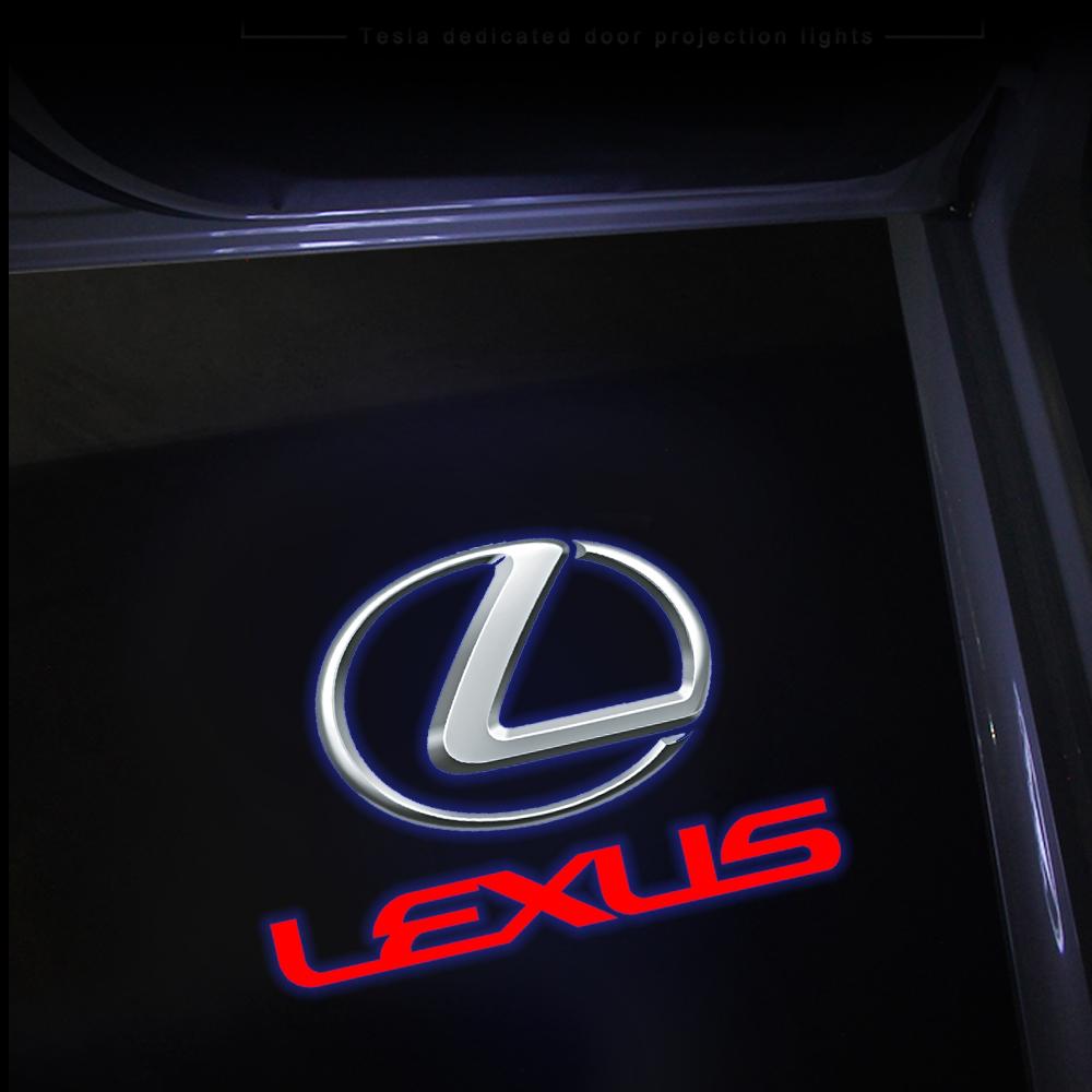 ZAG1 2026 Hot Interior Stickers 2pcs Car Door Wireless Welcome Light LED HD Projector Lamp Decoration For Lexus IS250 Ct200h LS430 LX