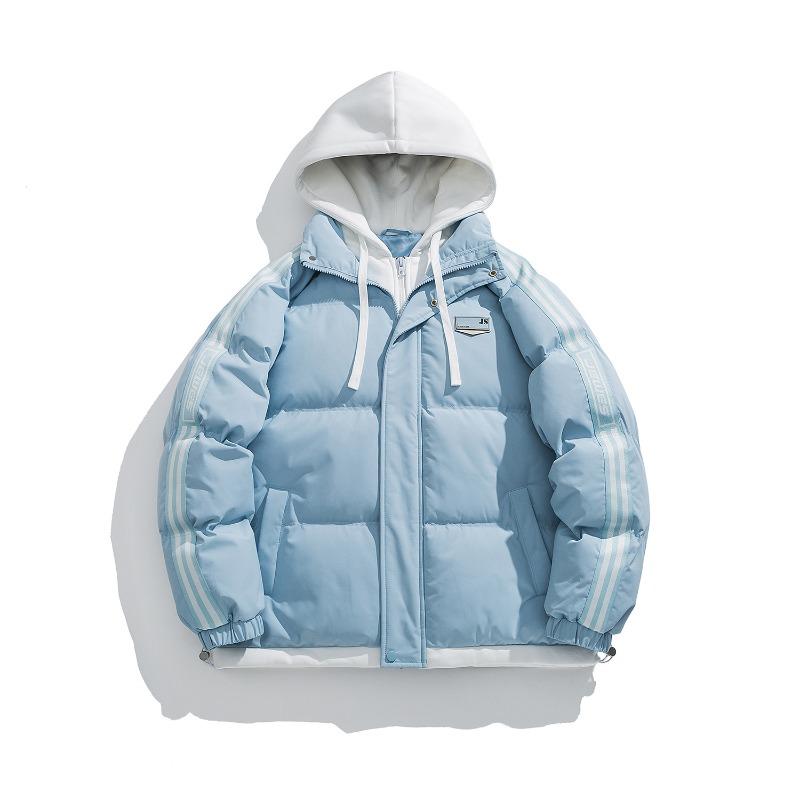 Новая парная свободная толстовка с капюшоном и хлопковой подкладкой, зимняя черная двухслойная утолщенная теплая хлопковая куртка