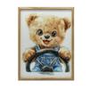 Smiling Teddy Bear Behind The Steering Wheel Smiling Teddy Bear Behind The Steering Wheel, 50X70 Cm, Black Aluminum Frame, 230 Gsm Matte Paper