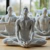 Yoga Man Figurine Abstract Padmasana Yogis Statue Desktop Meditating Man Sculpture for Living Room Yoga Room Decor