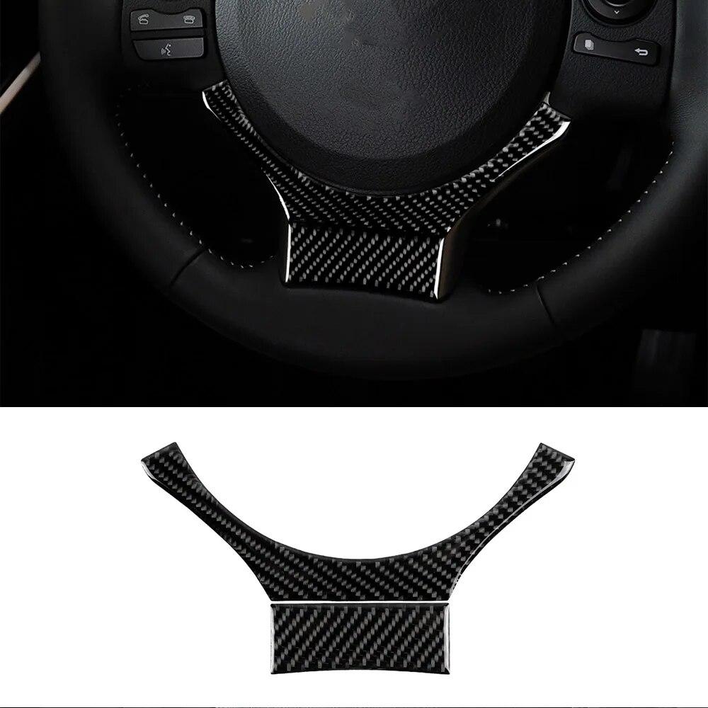 For Lexus IS250 2013- Car Steering Wheel Decoration Trim Sticker Decal Carbon Fiber Auto Interior Accessories