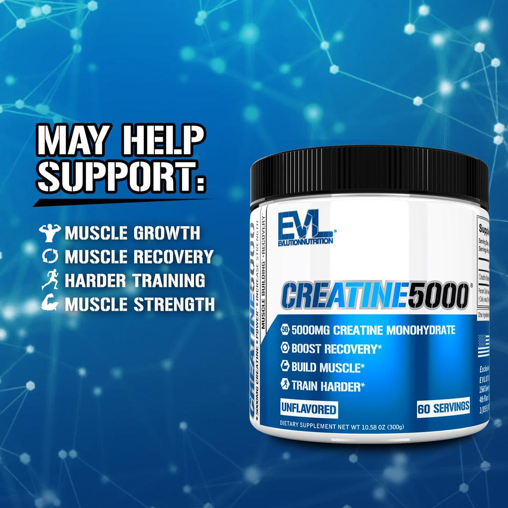 EVLution Nutrition, CREATINE5000, Unflavored, 10.58 oz (300 g)