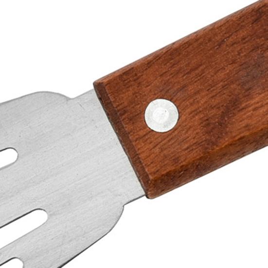 Лопатка для рыбы Неприлипающая Деревянная ручка Жаростойкая Нержавеющая сталь Легкая Кулинарная лопатка для дома