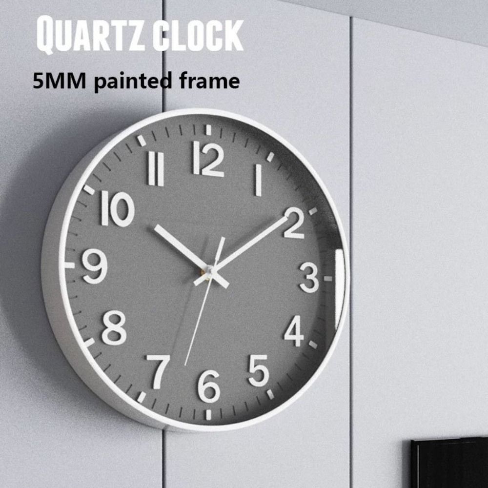 Silent Wall Clock Round Hanging Watch Living Room Decoration Quartz Wall Clock Hotel