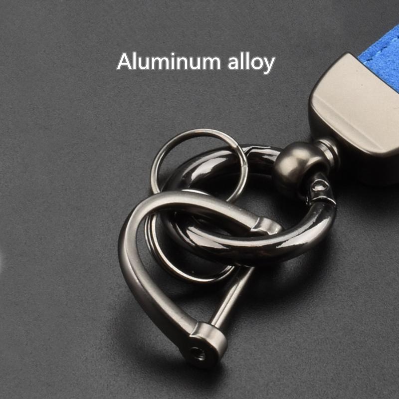 RRPM6 Car Key Chain Rings Suede Leather Men Women Keyholder For KIA sportage cerato Optima K2 K3 K4 K5 rio soul stonic Car Accessories