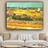 Harvest At La Crau by Van Gogh Landscape Oil Painting On Canvas Posters and Prints Wall Picture for Living Room No Frame