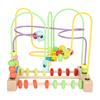 Wooden Bead Maze Activity Cube Fruits Slide Abacus Toddler Roller Coaster Educational Toy L