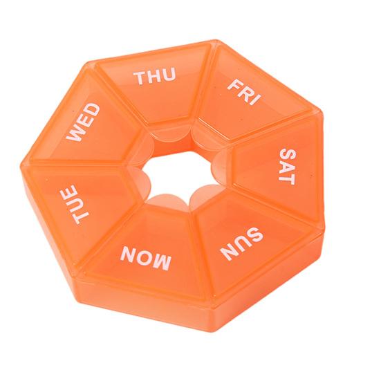 Еженедельный органайзер для таблеток с 7 отделениями, портативный дорожный футляр для таблеток, дозатор для приема лекарств один раз в день, ящик для хранения капсул