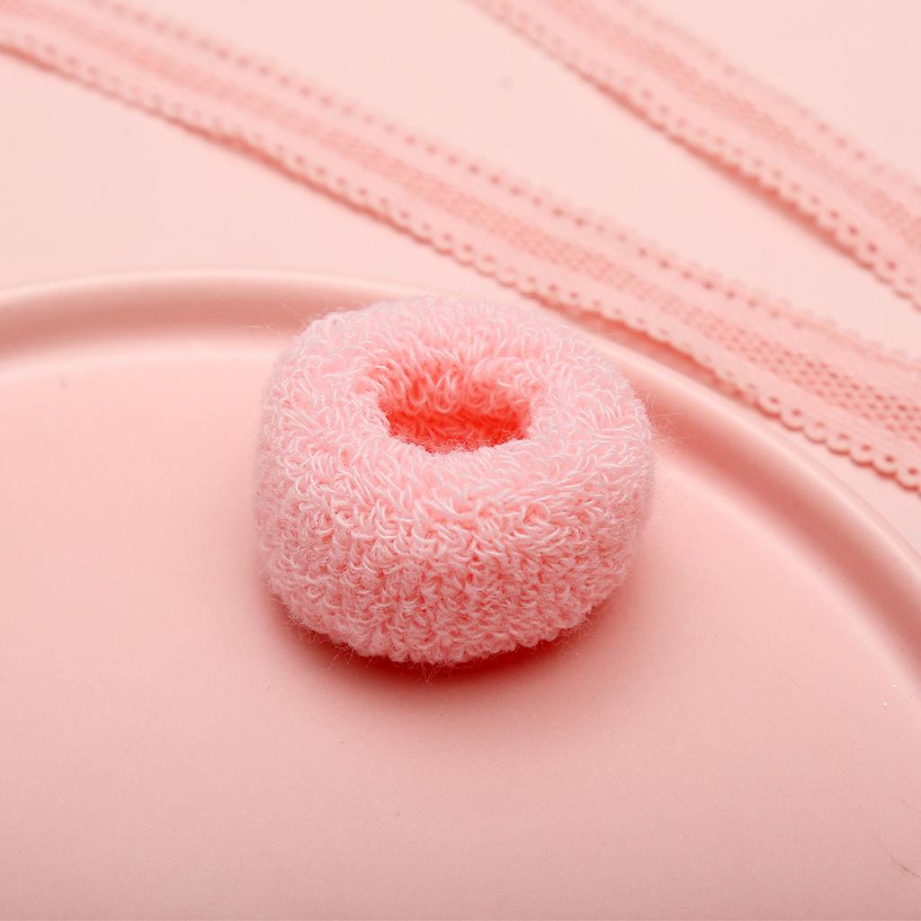 Pack Terry Cloth Cotton Elastic Stretchy Fuzzy Wide Thick Hair Ties Scrunchies  Ring Loop Hair Holder Hair Accessories for Women