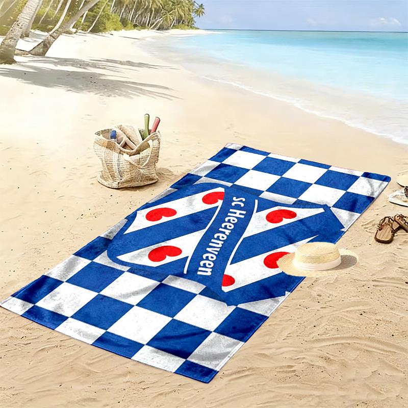 Пляжное полотенце с принтом SC Heerenveen, Большое мягкое быстросохнущее полотенце для пляжа, кемпинга, плавания