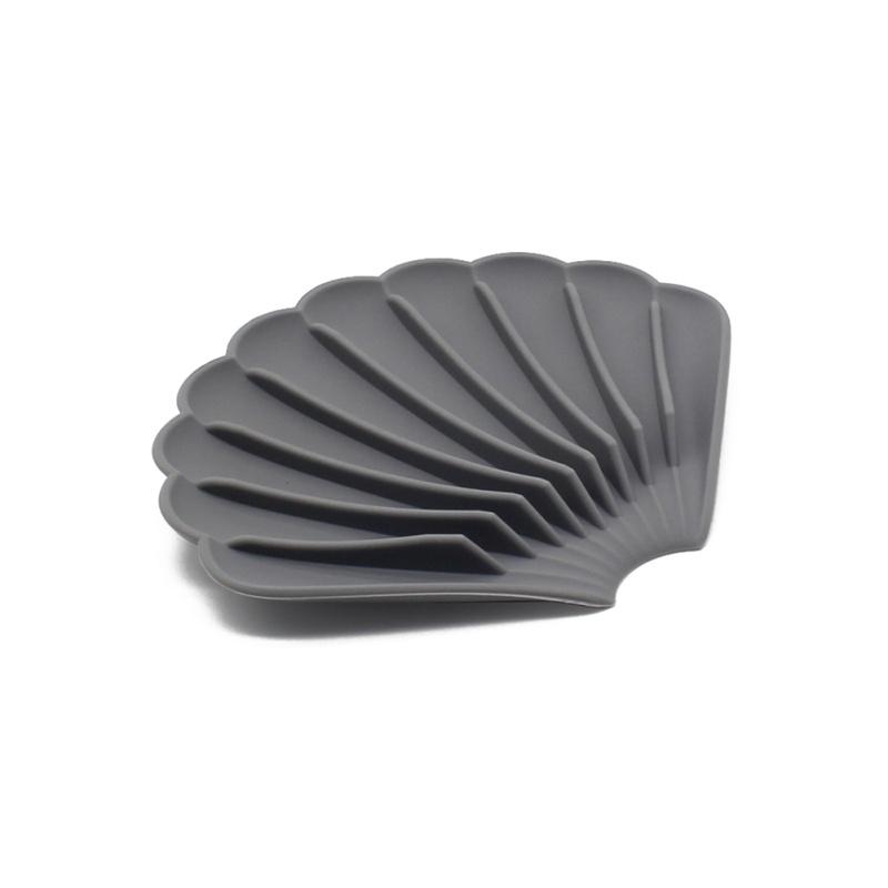 Силиконовые мыльницы, противоскользящий держатель в форме ракушки, держатель для хранения мыла, поднос для тарелки, принадлежности для ванной комнаты