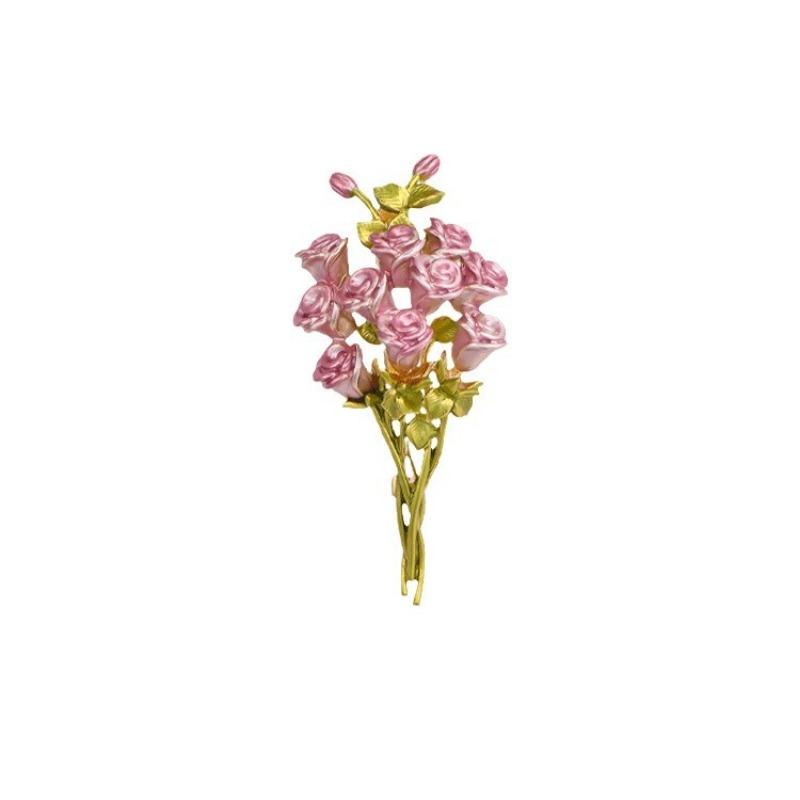 Rose Cluster Brooch, High-end Women's Exquisite and Versatile Brooch, Elegant and Refined Brooch