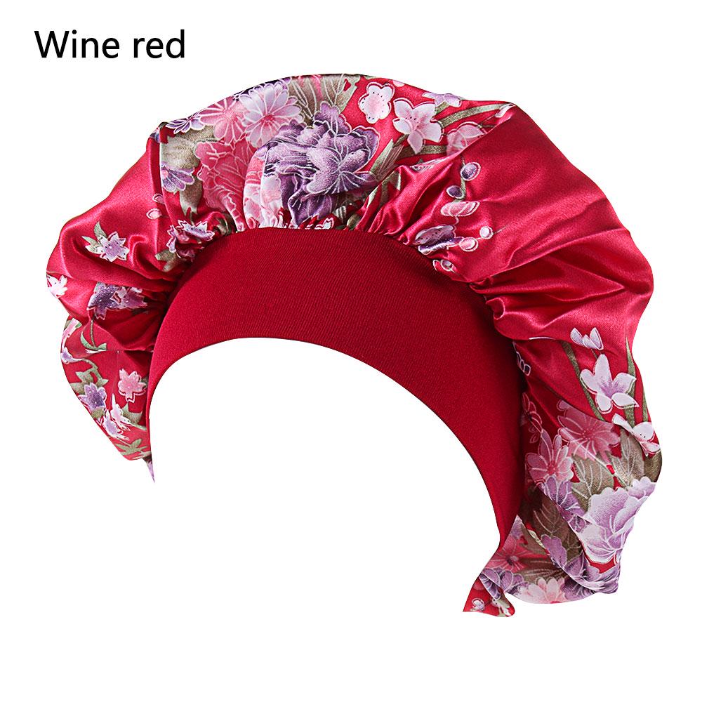 Печать атласная шапочка для женщин эластичная широкая ночная атласная шапочка для сна шапочки от химиотерапии повязка на голову модная повязка на голову уход за волосами
