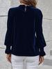 2024 Autumn/Winter Women's Velvet Long-Sleeve Top