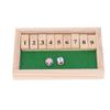 Wooden Dice Board Game Portable Party 9 Numbers Flip Tiles Game Toy for Bars KTV Friends Gathering