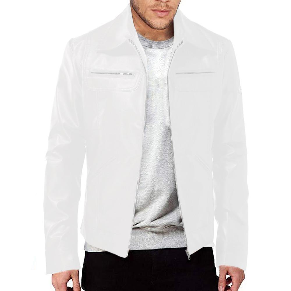 Мужская куртка из искусственной кожи с лацканами из искусственной кожи