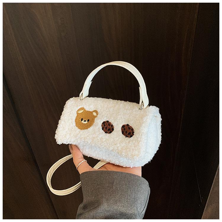 Женская ретро плюшевая сумка-тоут через плечо 2025 - Модная маленькая сумочка для работы и повседневной одежды