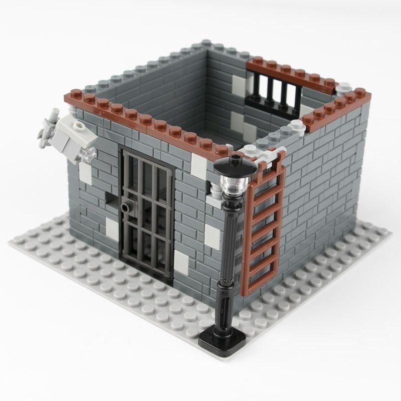 Нетоксичные строительные блоки Moc 'Военное поле боя' - Хранилище тактического снаряжения/Тюремная база/Лесная сцена DIY Набор кубиков для любителей