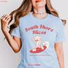 South Shore Pizza Short Long Island T Shirt New York Surf Beach Town Foodie Lover Ny Vintage  Fashion Stretched Slightly